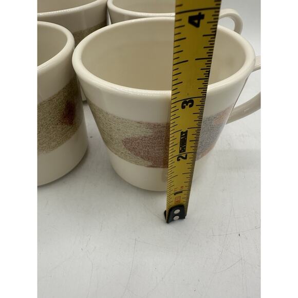 Corelle Impressions Mirage Style Coffee Tea Cups Beautiful Multi Color Set of 4 - Picture 3 of 5